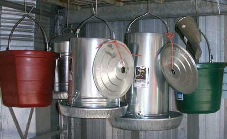 pails and feed pans